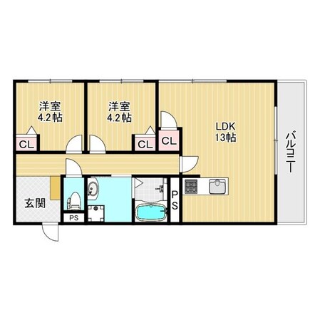 Ｃｈａｉｎｏｎ高石の物件間取画像